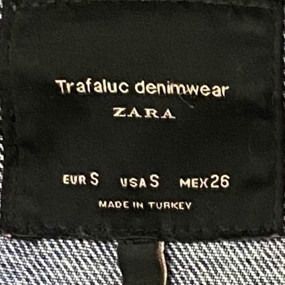 Zara Trafaluc Jean Studded Oversized Jacket - S - Picture 5 of 5